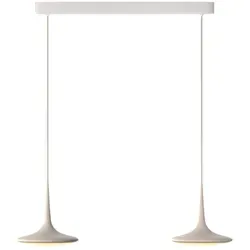 GRAU Falling Leaf Trace Pendelleuchte 2 Pendel Sand White