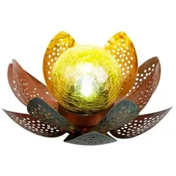 LED Solar Lampe Garten Deko Lotus Blume - Wetterfeste Außenbeleuchtung - Moderne LED Solar Lampe in Form einer Lotusblume, ideal für den Garten oder Hof. Mit wetterfestem Design und energiesparender Solar-Technologie sorgt sie für stimmungsvolle Beleuchtung bei Nacht.