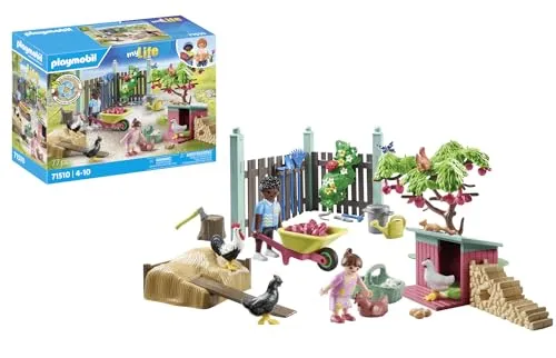 Playmobil® My Life Kleine Hühnerfarm im Tiny House Garten 71510 - Playmobil® Spielset für kreative Rollenspiele, inklusive Figuren und Tieren, ideal für Kinder ab 4 Jahren.
