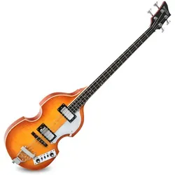 Rocktile VB-1 “Sir Paul” Vintage Beatbass - Bass Komplett-Set mit Hollow-Body und 2 Humbucker Pickups für kraftvollen Sound, ideal für Vintage-Liebhaber und kreative Musiker
