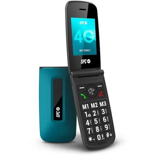 SPC Titan 2 Klapphandy für Senioren – 4G, große Tasten, lauter Klingelton - Ein benutzerfreundliches Klapphandy mit 4G-Technologie, großen Tasten und einem lauten Klingelton von 105 dB. Ideal für Senioren, die Komfort und Sicherheit in einem kompakten Design suchen.