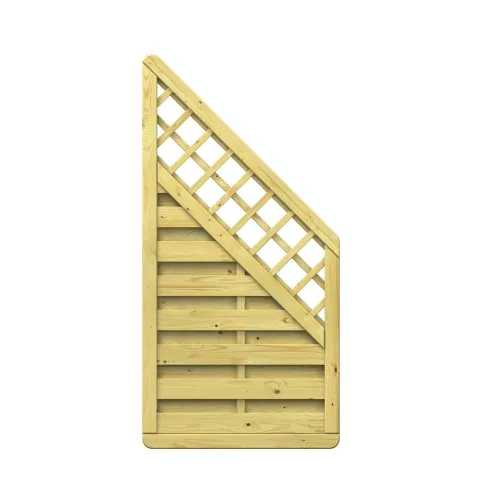 Traumgarten Dichtzaun XL Abschluss mit Gitter Kiefer kdi 90 x 180 - 90 cm 1736 4033821017304