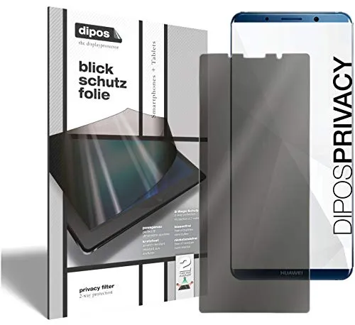 dipos I 2-Wege Blickschutzfolie kompatibel mit Huawei Mate 10 Pro (Im Hochformat) I Sichtschutz-Folie Display-Schutzfolie Privacy-Screen - Schützt gegen seitliche Blicke