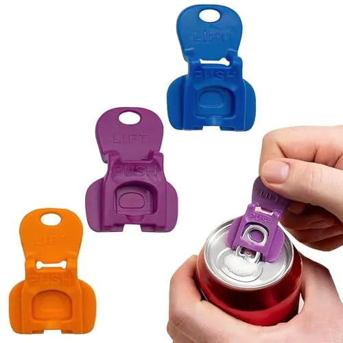 Stück Getränkedosenöffner, Zum Öffnen für Dosen, Dosenöffner aus Kunststoff für Cola, Bier, Getränke, Limonade, Getränke Dosendeckel, Einfacher Manueller Dosenöffner 3