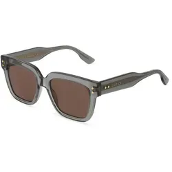 Gucci GG1084S Herren-Sonnenbrille - Elegante Sonnenbrille mit eckigem Acetat-Gestell in grau und braunen Gläsern, ideal für stilbewusste Herren.