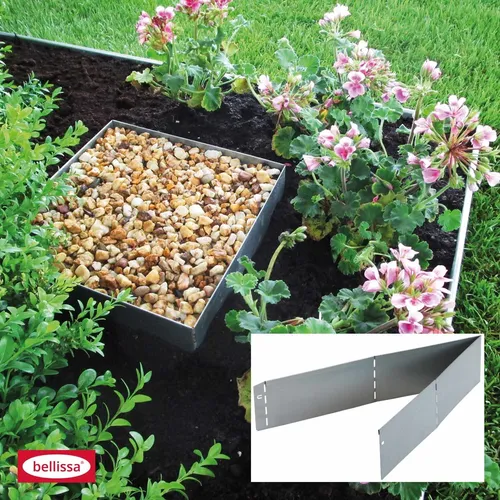 Bellissa Rasenkante Square verzinkt 30x30cm H13cm Beetumrandung Beeteinfassung