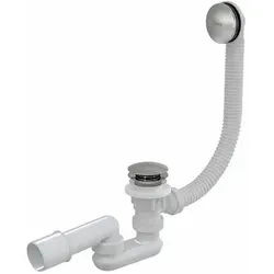 Ravak Ablaufgarnituren - Ab- und Überlaufgarnitur für Badewannen, Länge 570 mm, ClickClack, Chrom X01377 - Hochwertige Ab- und Überlaufgarnitur für Badewannen. Mit ClickClack-Ablauf und robuster Metallabdeckung. Perfekt für eine einfache Installation und zuverlässigen Einsatz im Badezimmer.