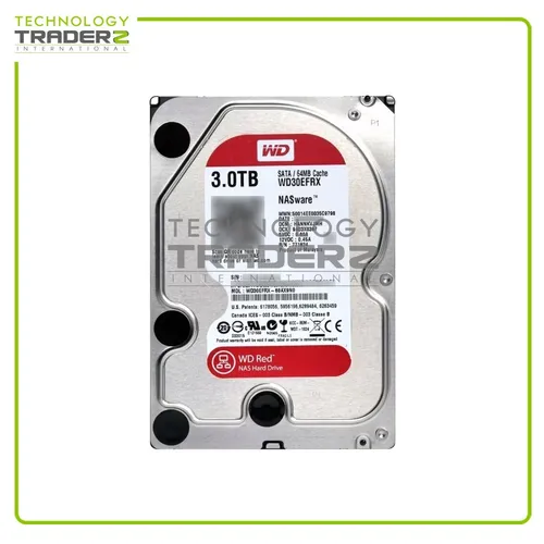 WD30EFRX Western Digital Red 3TB 5.4K SATA 6Gbps 64MB 3.5" Interne Festplatte