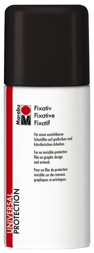 Marabu Fixativ Sprühlack Transparent 150 ml - Sonstige, ideal zum Fixieren von Zeichnungen und Farben, trocknet kristallklar und schützt vor Verwischen.