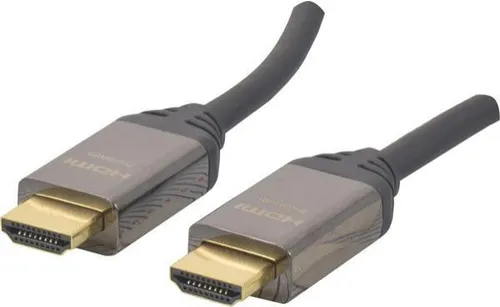 HDMI PREMIUM Highspeed Kabel mit Ethernet 5,0 m - HDMI Kabel und Adapter, hochwertiges Anschlusskabel für die Übertragung von digitalen Monitor- und TV-Signalen, ideal für gestochen scharfe Bild- und Tonqualität.