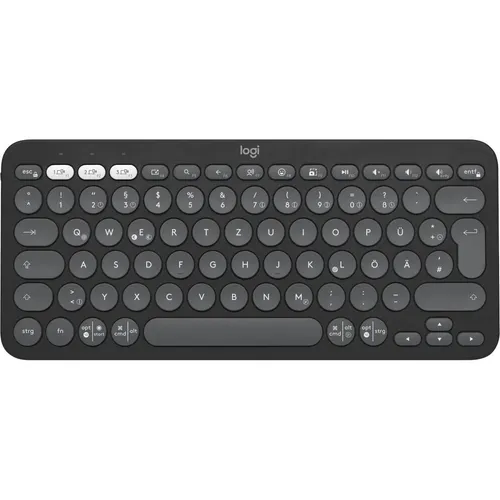Logitech PEBBLE KEYS 2 K380S - Schlanke Bluetooth-Tastatur mit leisen Klicks, personalisierbare FN-Tasten und umweltfreundliches Design