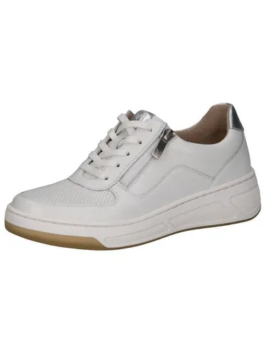 CAPRICE Sneaker Leder Damen Gr. 39 – Weiß - Sneaker für Damen, aus hochwertigem Leder, mit herausnehmbarer Decksohle für optimalen Komfort und individuelle Anpassung. Ideal für lässige Stadtbummel!