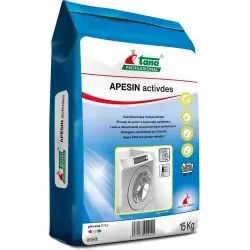 Tana APESIN activdes Hygiene 15 kg Pulver-Vollwaschmittel - Desinfizierendes Vollwaschmittel für Haushalts- und gewerbliche Maschinen, entfernt effektiv Eiweiß- und Stärkeflecken bei 60°C und sorgt für frische, saubere Textilien.