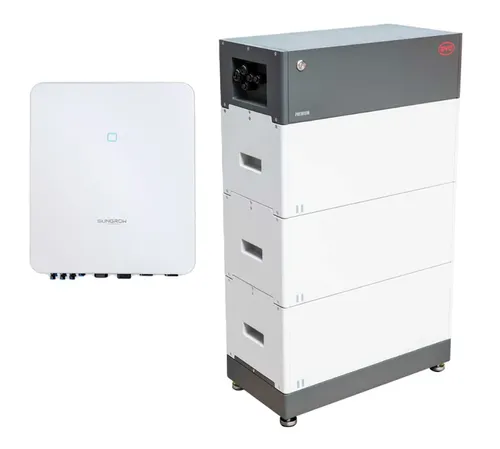 Sungrow HV SH8.0RT 8kW Hybrid Wechselrichter mit Batteriespeicher-Set - Powerstations: Leistungsstarker 8kW Hybrid Wechselrichter mit 7,68kWh Batteriespeicher für optimale Energieunabhängigkeit und Effizienz.