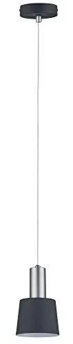 Paulmann Neordic Haldar 79691 Pendelleuchte LED E14 20W Dunkelgrau, Chrom