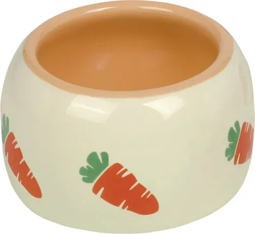 Nobby Keramik Futtertrog CARROT beige orange Ø 14,5 500 ml Größe L  Futtertrog