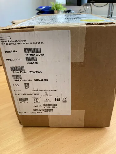 HPE nimble Storage 2-port Adapter 10Gb Base-T Field-Upgrade (Q8C62B)