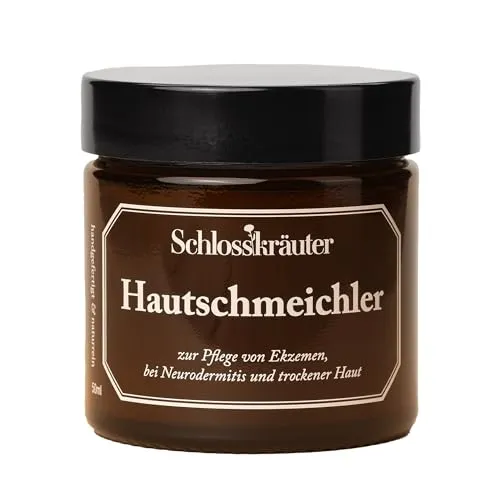 Hautschmeichler Neurodermitis Creme 50ml | Schlosskräuter Psoriasis Creme bei Milchschorf, Rosacea und Ekzeme | Salbe bei Juckreiz | 100% natürliche Inhaltsstoffe