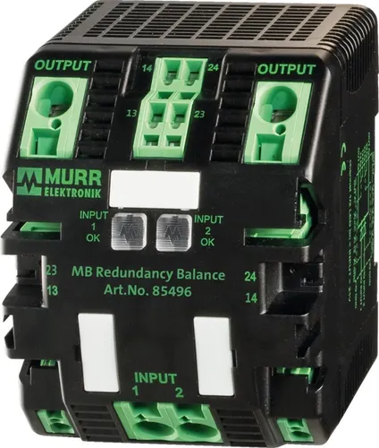 Murrelektronik MB Redundancy 85495 Gleichstromversorgung - Schaltnetzteil mit DC 24V und 40A Ausgangsstrom, ideal für zuverlässige Stromversorgung in industriellen Anwendungen, kompakte Bauweise und Tragschienenmontage möglich.
