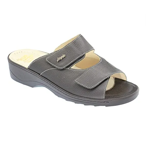 Fidelio Damen Pantoletten 33703/10 schwarz - Clogs für Damen mit Hallux Weite und supersoftem Wechselfußbett für höchsten Tragekomfort und Unterstützung.