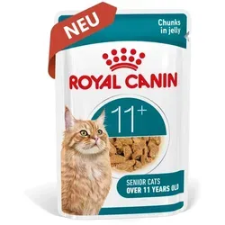 Royal Canin Ageing 11+ Katzen-Nassfutter in Gelee (12x85 g) - Hochwertiges Katzen-Nassfutter für Seniorenkatzen, unterstützt die Ernährung im Alter, in praktische Portionsbeutel verpackt.