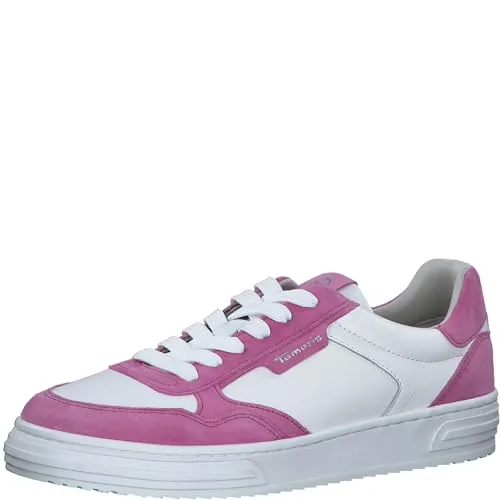 Tamaris Damen Sneaker 1-23617-42 510 - Damen-Sneaker mit modernem Materialmix aus Leder und Synthetik, bequemen COMFORT-Lining und praktischer Schnürung für individuelle Passform.