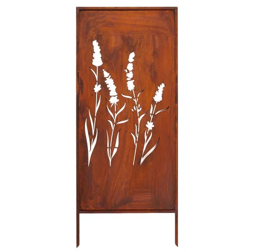 Edelrost Sichtschutz Garten Deko Grashalme 120X50Cm - Gartenzäune mit elegantem Design und natürlicher Rost-Patina, ideal für stilvolle Akzente und gemütliche Rückzugsorte im Außenbereich.
