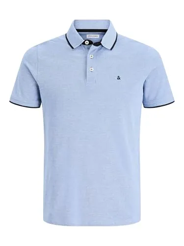 JACK & JONES Einfarbiges Poloshirt für Herren - Hochwertiges Slim Fit Poloshirt aus 100% Bio-Baumwolle, ideal für einen lässigen und nachhaltigen Look.