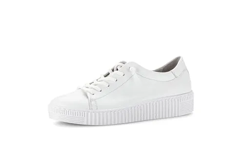 Gabor Damen Low-Top Sneaker - Best Fitting, Weiß (21), 38.5 EU / 5.5 UK - Elegante Low-Top Sneaker für Damen, ideal für Freizeit und Business. Mit hochwertigem Lack-Obermaterial und bequemer Einlegesohle für hohen Tragekomfort.