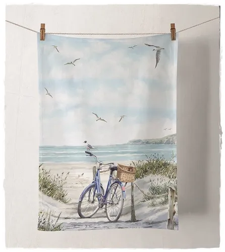 Geschirrtuch, Küchentuch BIKE AT THE BEACH by Ambiente | Meer, Strand