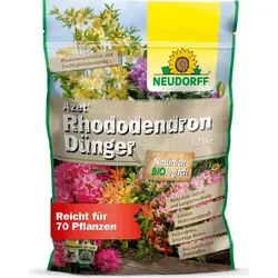 Neudorff Azet RhododendronDünger 1,75 kg für prächtige Blüten - Spezialdünger für Rhododendron und verwandte Pflanzen. Fördert Blütenpracht und Wurzelwachstum durch Mykorrhiza. Langzeitwirkung bis zu 100 Tagen für gesunde Pflanzen.