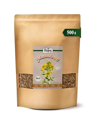 Biojoy BIO-Johanniskraut-Tee (500 g), getrocknet und geschnitten, Kräutertee (Hypericum perforatum)