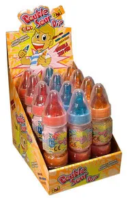 Funny Candy Lollipop Double Sour Cola & Strawberry 12 x 32g - Lustige Lollis mit doppeltem saurem Geschmack in Cola- und Erdbeere-Variante, ideal für den süßen Genuss. Perfekt für Partys und besondere Anlässe.