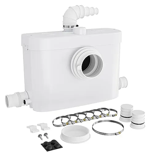 XPOtool 3/1 Kleinhebeanlage mit Frontanschluss - Wasserpumpen - Leistungsstarke 450 W Hebeanlage mit Häcksler für effiziente Abwasserentsorgung bis 7,5 m, ideal für WC und Dusche.