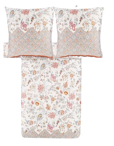 Bassetti Vicenza Bettwäsche Set, 200x200 cm + 2 Kissenhüllen - Bettwäsche-Set aus 100% Baumwollsatin in Beige, pflegeleicht und mit edlem Muster, ideal für ein stilvolles Schlafzimmer.
