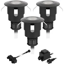 ledscom.de LED Bodeneinbauleuchte ATRIA für außen, IP65, schwarz, rund, 40mm Ø, warmweiß 3er Set - Energieeffiziente LED Bodeneinbauleuchte ATRIA mit robuster Bauweise. Ideal für Außenbereiche, wetterfest und begehbar. Die elegante Form fügt sich harmonisch in jeden Garten ein.