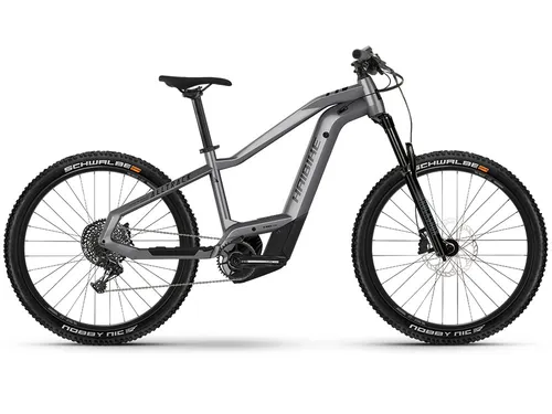 Haibike AllTrack 9 MTB E-Bike 27,5" (750Wh) - Silber/Schwarz, 41 cm - E-Bike für Abenteuerlustige mit 120 mm Federweg, Bosch Performance CX Motor und 750 Wh Powertube für lange Touren und unbeschwerten Fahrspaß.