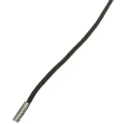 Rema Schnürsenkel Rema Schnürsenkel Dunkelgrau - rund - gewachst - Kordel - ca. 2,5 mm dünn für Sie nach Wunschlänge geschnitten und mit Metallenden versehen grau 200 cm