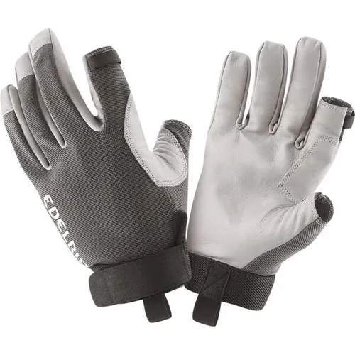 Edelrid Work Glove Closed II - Kletter-Steig-Handschuhe titan S - Robuste Kletterhandschuhe aus Leder für optimalen Grip und Sicherheit beim Klettern und Sichern. Ideal für Klettersteige und Big Wall Abenteuer.
