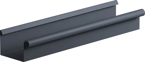 SAREI Dachrinne 75 mm - Kastenförmig aus Aluminium - Sonstige Elektroinstallationsartikel, langlebig und wetterfest in anthrazit für optimale Regenwasserableitung.