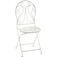 Kobolo Klappstuhl aus Metall in Weiß - 4-Fußstuhl für Indoor & Outdoor - 4-Fuß-Stühle, klappbar und platzsparend, ideal für Garten und Balkon, hochwertiges Metall für Langlebigkeit und einfache Pflege.