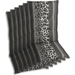 GO-DE Sesselauflage Hochlehner 6er Set, anthrazit, 120 cm x 50 cm x 7 cm - Die GO-DE Sesselauflage mit hochwertiger Schaum-/Vliesfüllung sorgt für höchsten Sitzkomfort. Ideal für stilvolle Akzente in Ihrem Gartenbereich. Perfekt ausgestattet für die Outdoor-Saison!