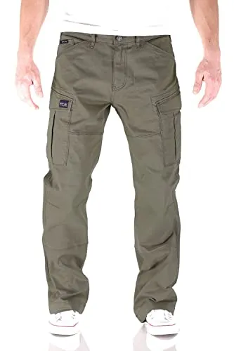 Big Seven Brian Cargo Hose Comfort Fit Herren Jeans in Grün (Royal Air Force) - Bequeme Comfort Fit Cargo Hose mit Stretch-Anteil für optimale Passform. Ausgestattet mit praktischen Pattentaschen und Reißverschluss, ideal für den Alltag.