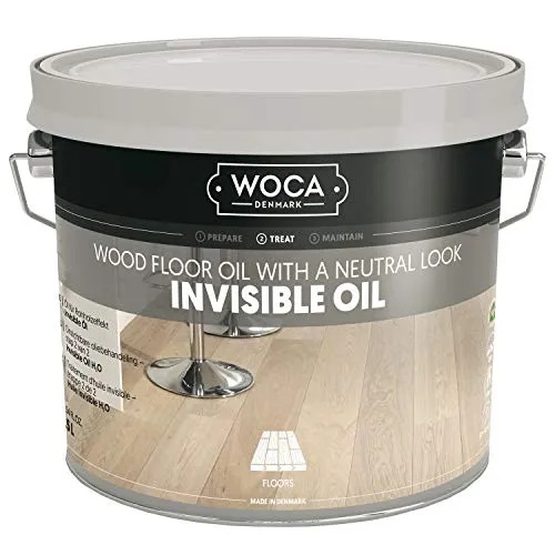 WOCA Invisible Öl 2,5L - Neutral Oil für Holzpflege - Holzöle, ideal für die Pflege von Holzoberflächen, sorgt für eine unsichtbare, schützende Schicht und ist effizient für 30 - 40 m² pro Liter.