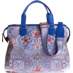 Oilily Handtasche Simply Ovation S Handbag - Stylische Handtasche in Blau, vielseitig einsetzbar als Handtasche oder Umhängetasche. Wasserabweisendes Material und Roségold Hardware machen sie zum perfekten Begleiter.