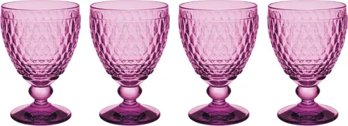 Villeroy & Boch Boston Berry Rotweinglas 4er Set lila 200ml - Set mit 4 eleganten Rotweingläsern aus Kristallglas, spülmaschinenfest und ideal für besondere Anlässe. Höhe 13,2 cm, Durchmesser 9,1 cm – perfekt für stilvolles Genießen.