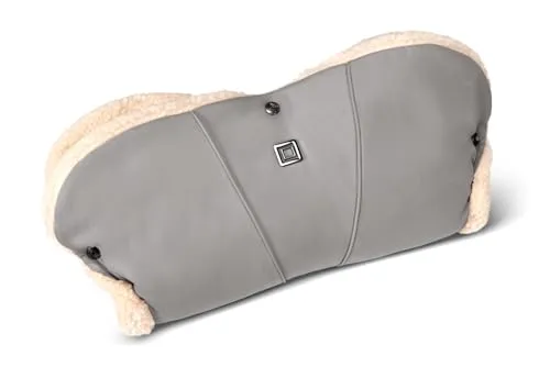 Moon Handmuff Premium & Windel Blaubaer | Handwärmer für Kinderwagen - Kuscheliger Handwärmer aus weichem Teddy Fleece, ideal für kalte Tage. Wasserabweisendes Material schützt vor Wind und Wetter. Einfach am Kinderwagengriff zu befestigen - perfekt für winterliche Spaziergänge.