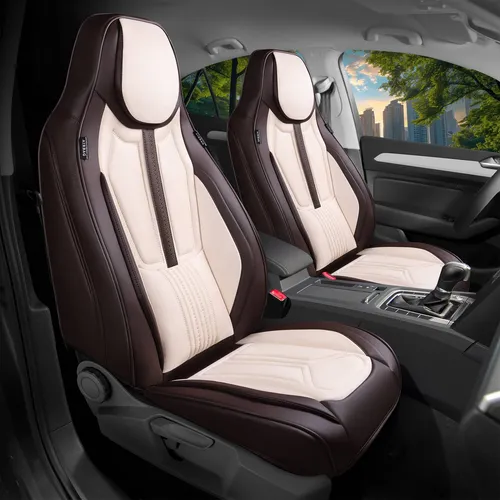 Jaguar XE Schonbezüge in Braun/Beige DS8 - Sitzbezugset für Jaguar XE ab 2014, atmungsaktiv und abwaschbar, sorgt für optimalen Schutz und Komfort im Innenraum.