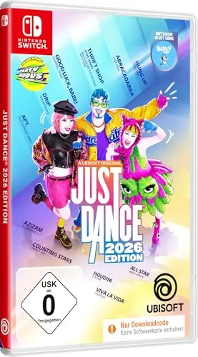 Just Dance - 2026 für Nintendo Switch - Code in A Box - PC- & Videospiele mit einzigartigem Download-Code für spannende Tanz-Action! Ideal für Multiplayer-Spaß und geeignet für alle Altersgruppen.