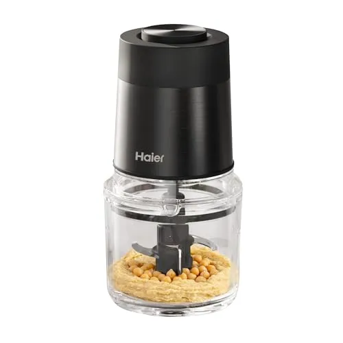 Haier I-Master 5 Serie Schwarz - Standmixer mit 4 Edelstahlklingen - Standmixer mit 4 Edelstahlklingen, 2 Geschwindigkeitsstufen und 0,5 L Glasbehälter. Ideal für perfekte Zerkleinerung und einfache Reinigung dank spülmaschinenfester Teile.